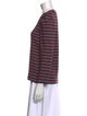 Veronica Beard Striped Crew Neck Top