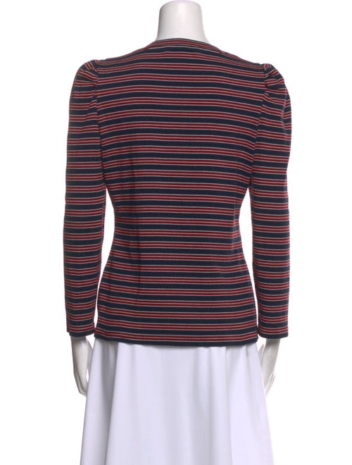 Veronica Beard Striped Crew Neck Top