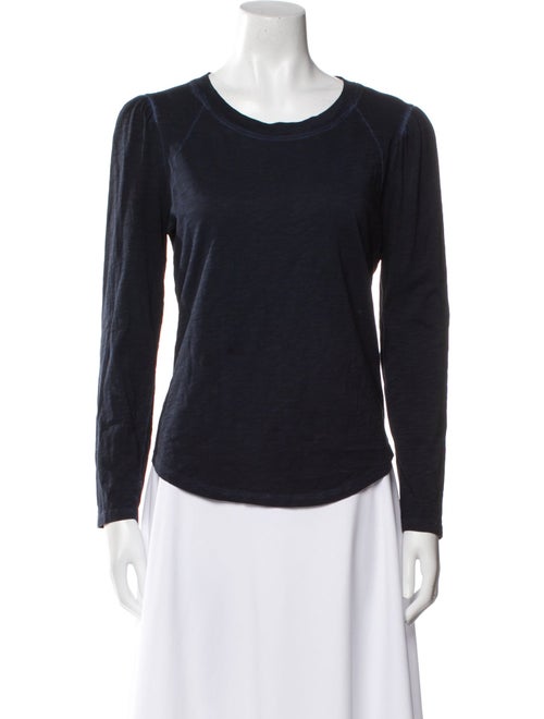 Veronica Beard Scoop Neck Long Sleeve Top