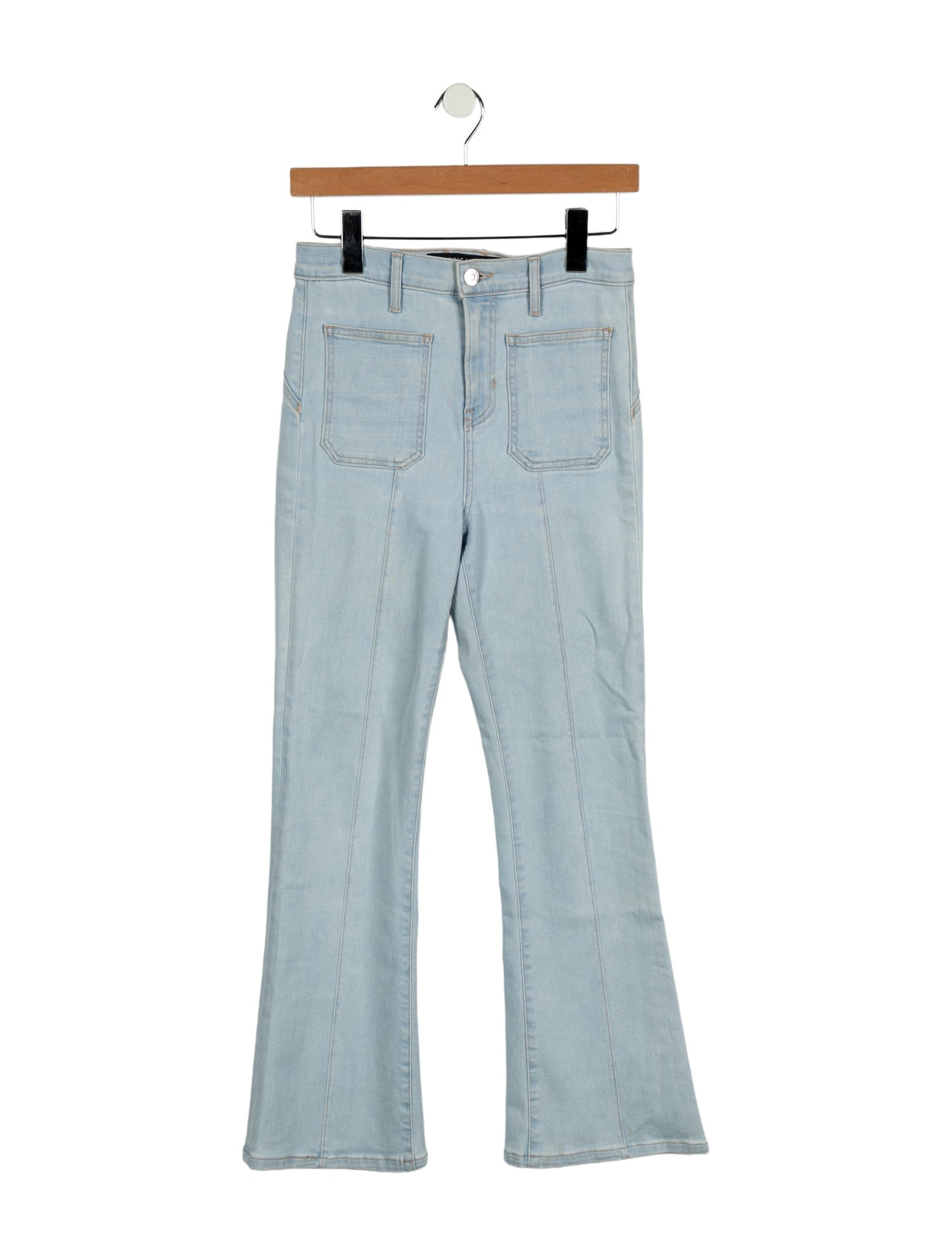 Veronica Beard Mid-Rise Wide Leg Jeans