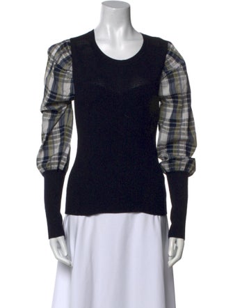 Veronica Beard Merino Wool Printed Top