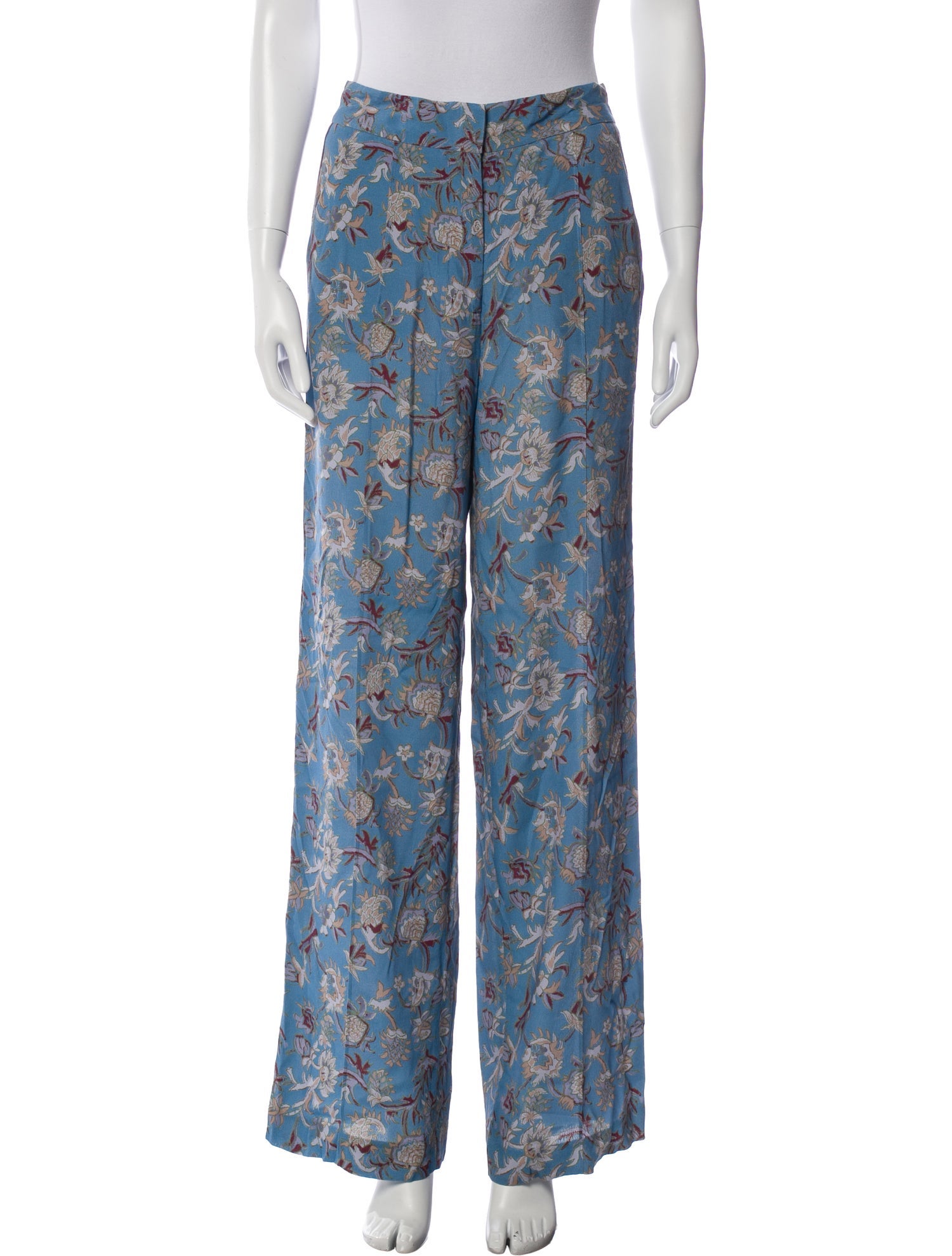Veronica Beard Floral Print Wide Leg Pants