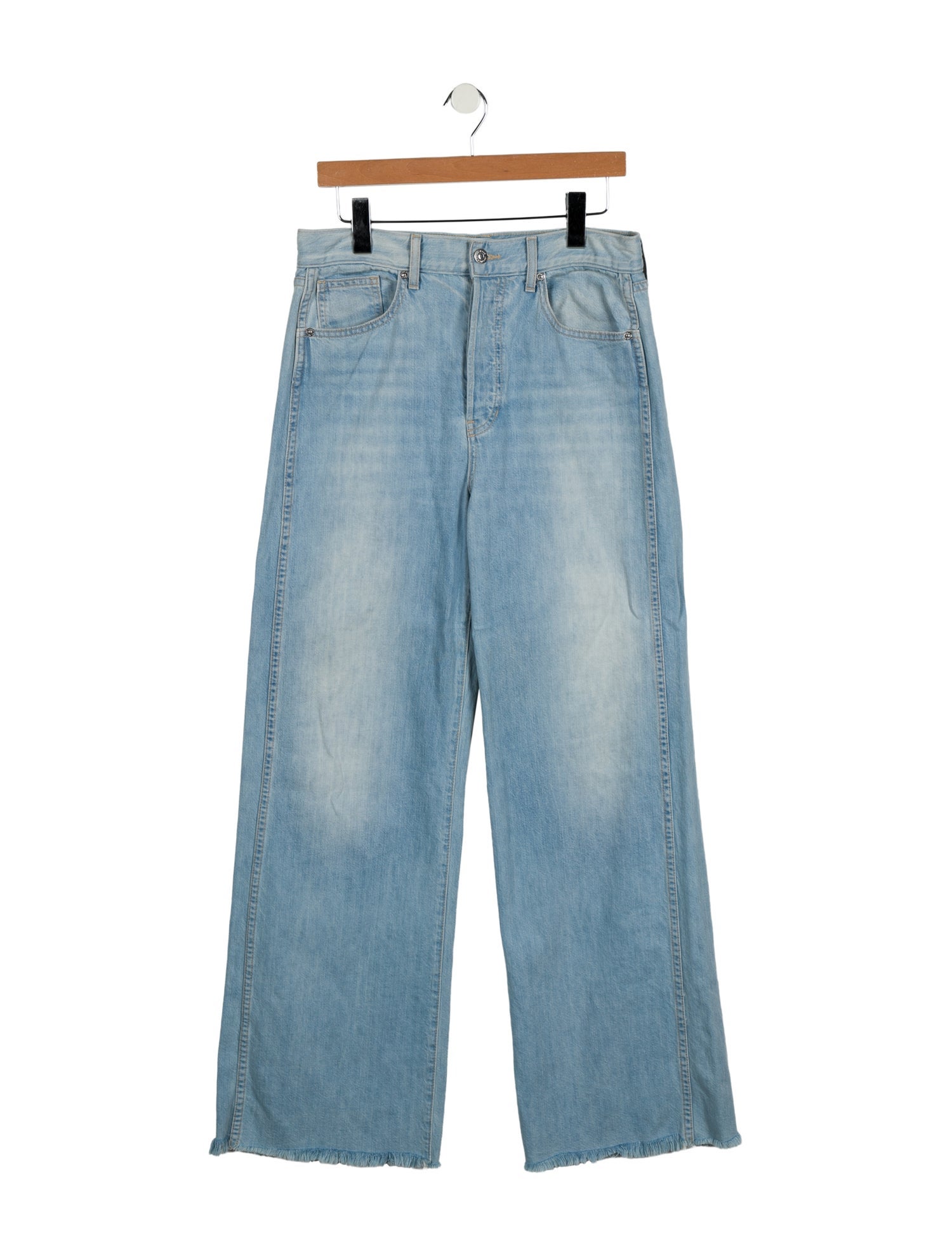 Veronica Beard Mid-Rise Wide Leg Jeans