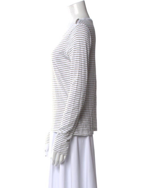 Veronica Beard Striped Scoop Neck Top