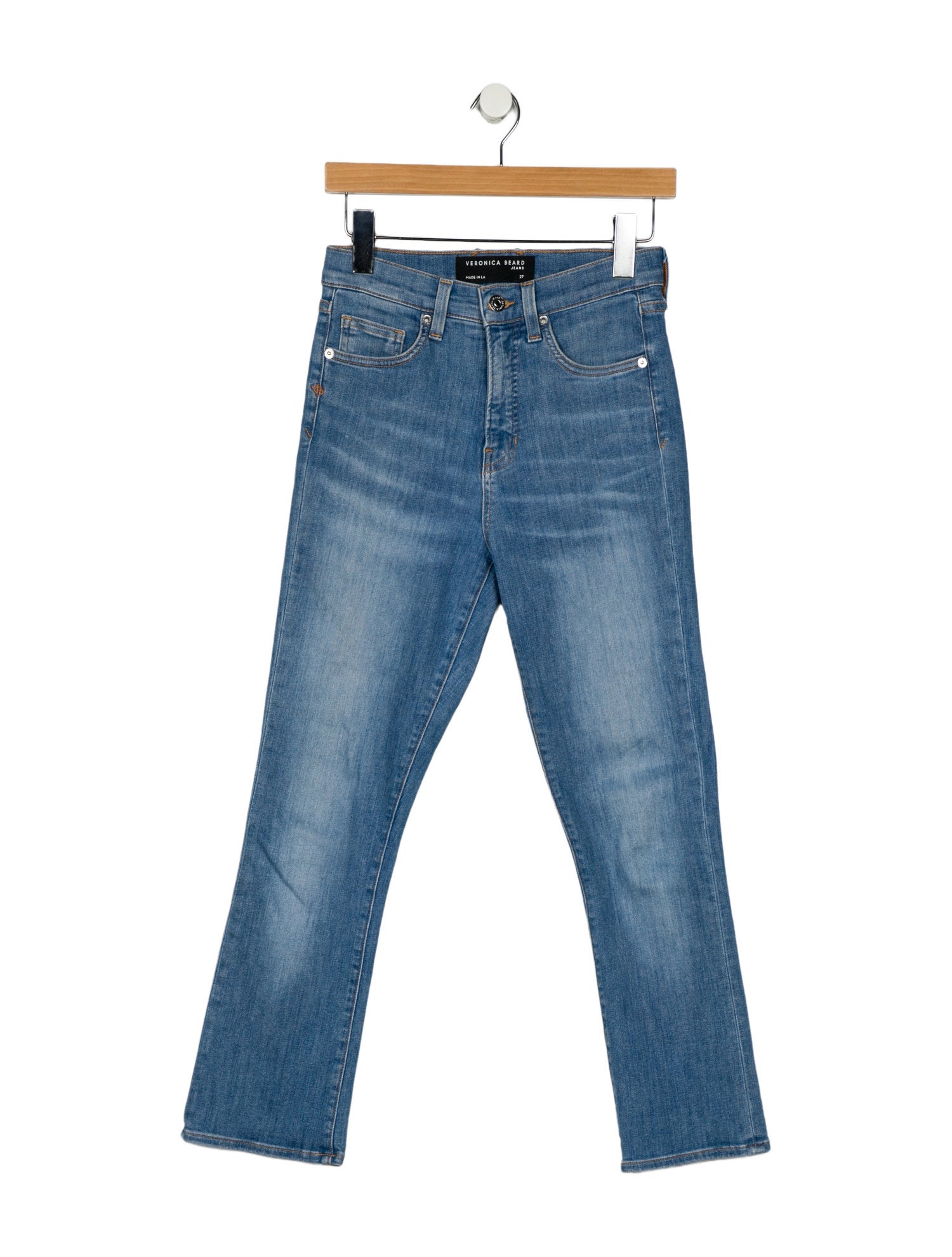Veronica Beard High-Rise Straight Leg Jeans