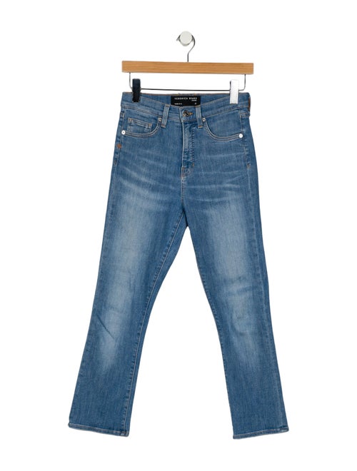 Veronica Beard High-Rise Straight Leg Jeans