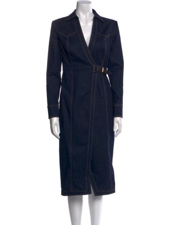 Veronica Beard V-Neck Midi Length Dress