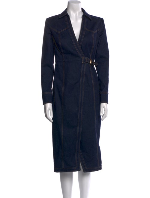 Veronica Beard V-Neck Midi Length Dress