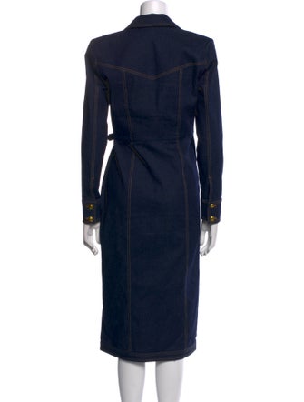 Veronica Beard V-Neck Midi Length Dress