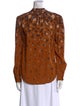 Veronica Beard Silk Printed Button-Up Top