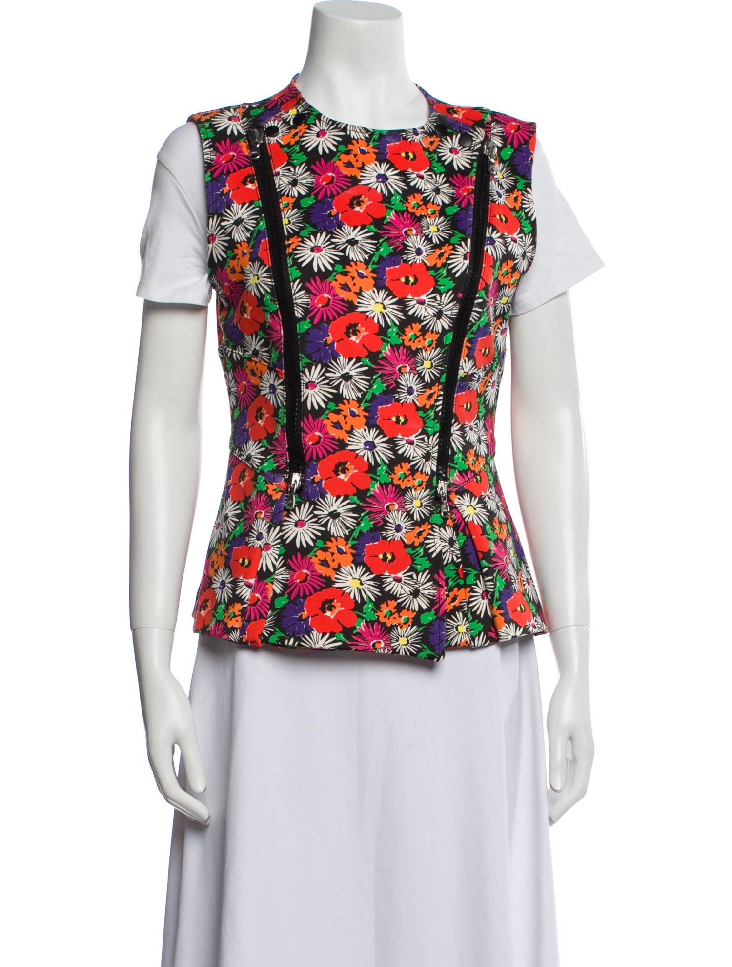Veronica Beard Floral Print Vest