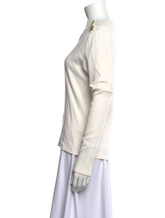 Veronica Beard Scoop Neck Long Sleeve Sweatshirt