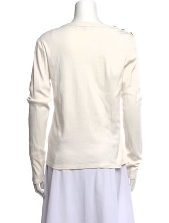 Veronica Beard Scoop Neck Long Sleeve Sweatshirt