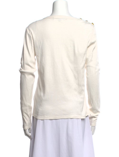 Veronica Beard Scoop Neck Long Sleeve Sweatshirt