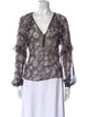 Veronica Beard Silk Floral Print Blouse