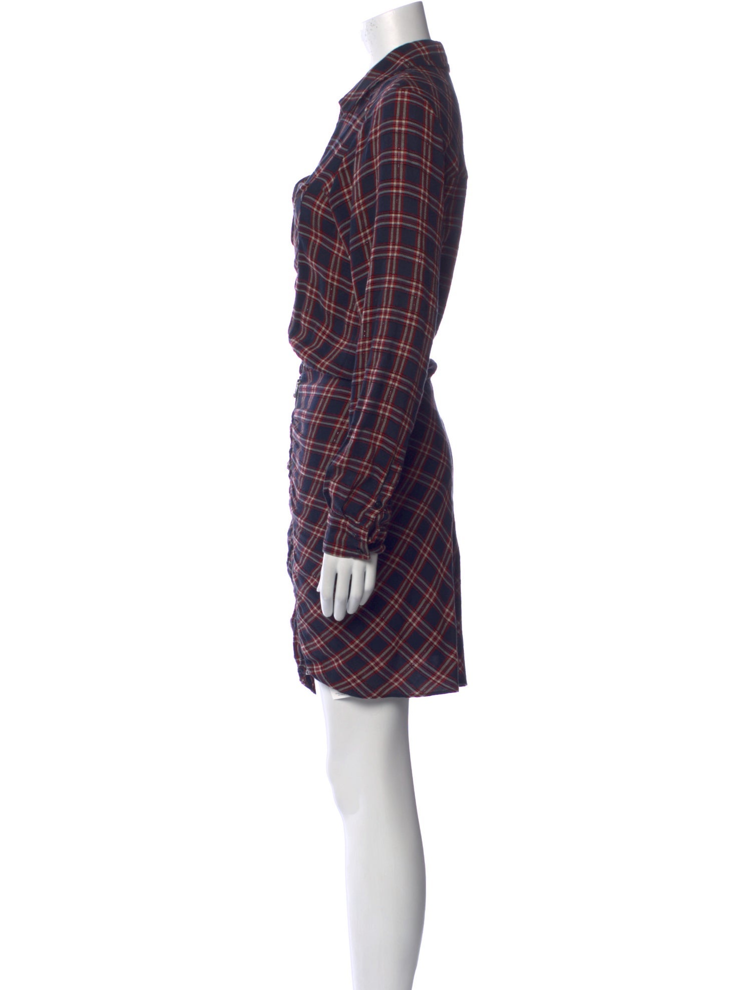 Veronica Beard Plaid Print Mini Dress