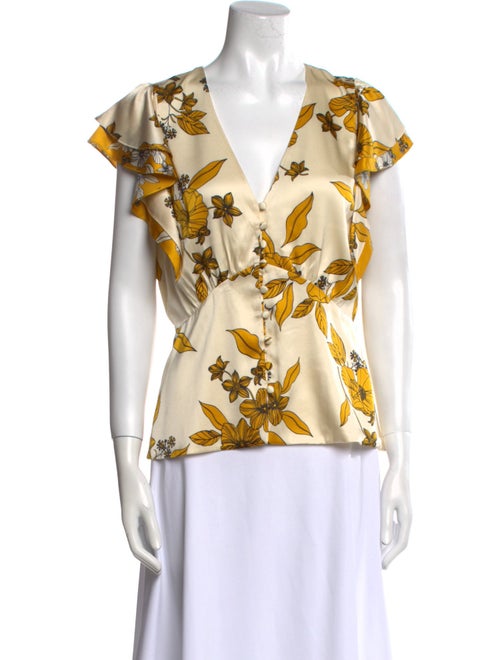 Veronica Beard Silk Floral Print Blouse