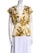 Veronica Beard Silk Floral Print Blouse
