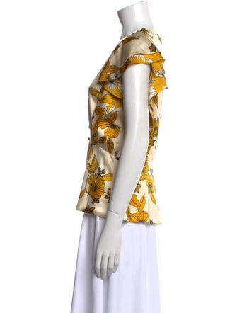 Veronica Beard Silk Floral Print Blouse