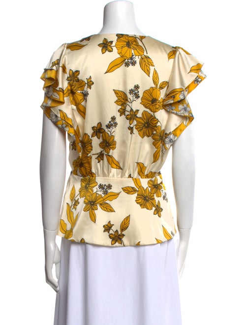Veronica Beard Silk Floral Print Blouse