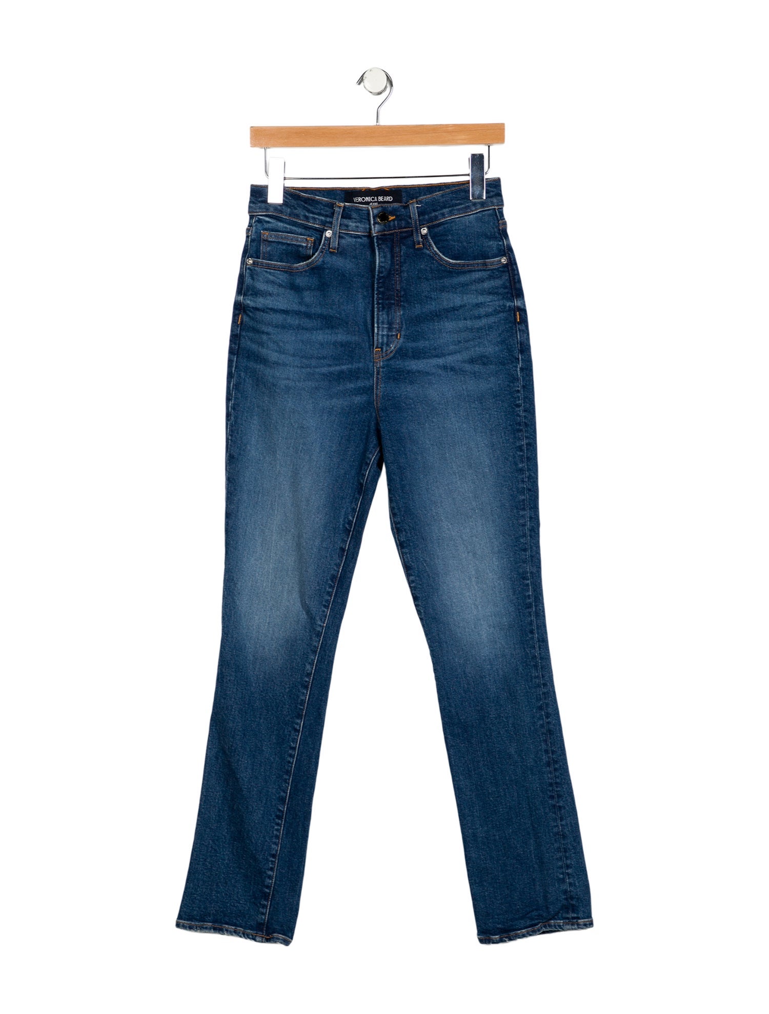 Veronica Beard High-Rise Straight Leg Jeans