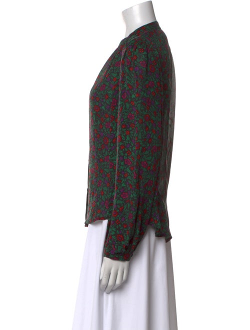 Veronica Beard Silk Floral Print Blouse