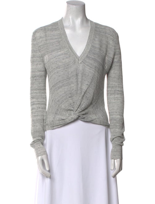 Veronica Beard Linen V-Neck Top