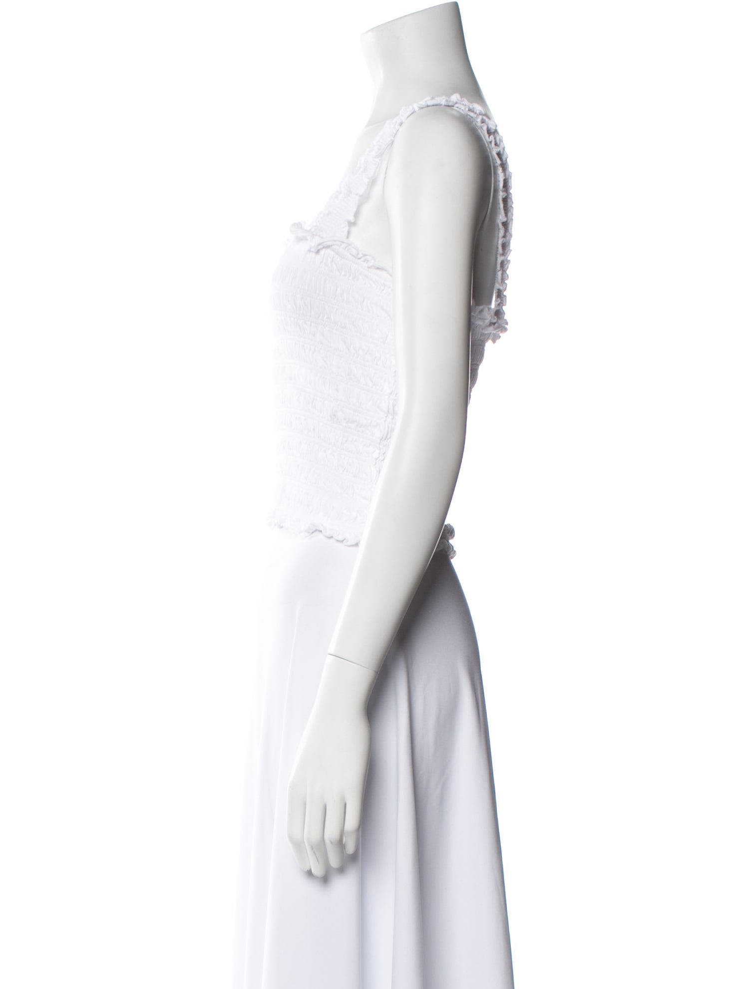 Veronica Beard Square Neckline Sleeveless Crop Top