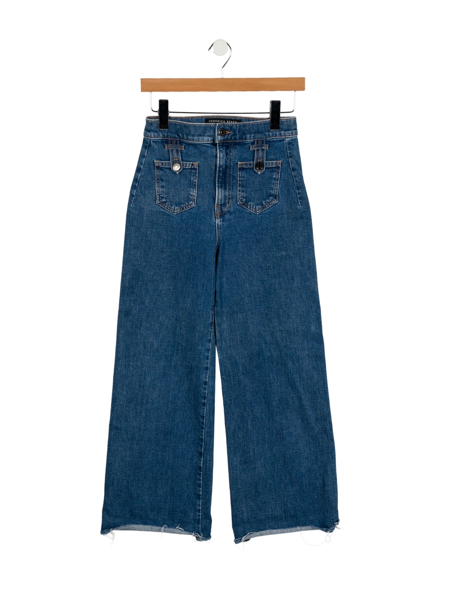 Veronica Beard High-Rise Wide Leg Jeans