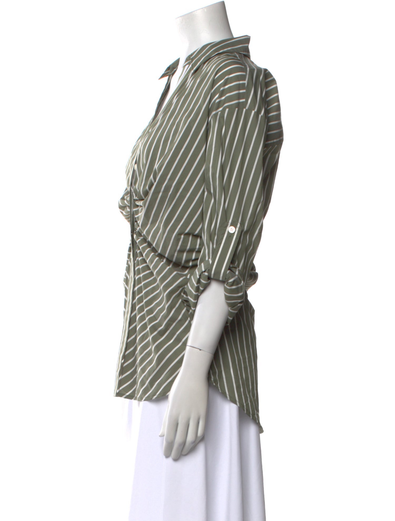Veronica Beard Striped Three-Quarter Sleeve Blouse w/ Tags