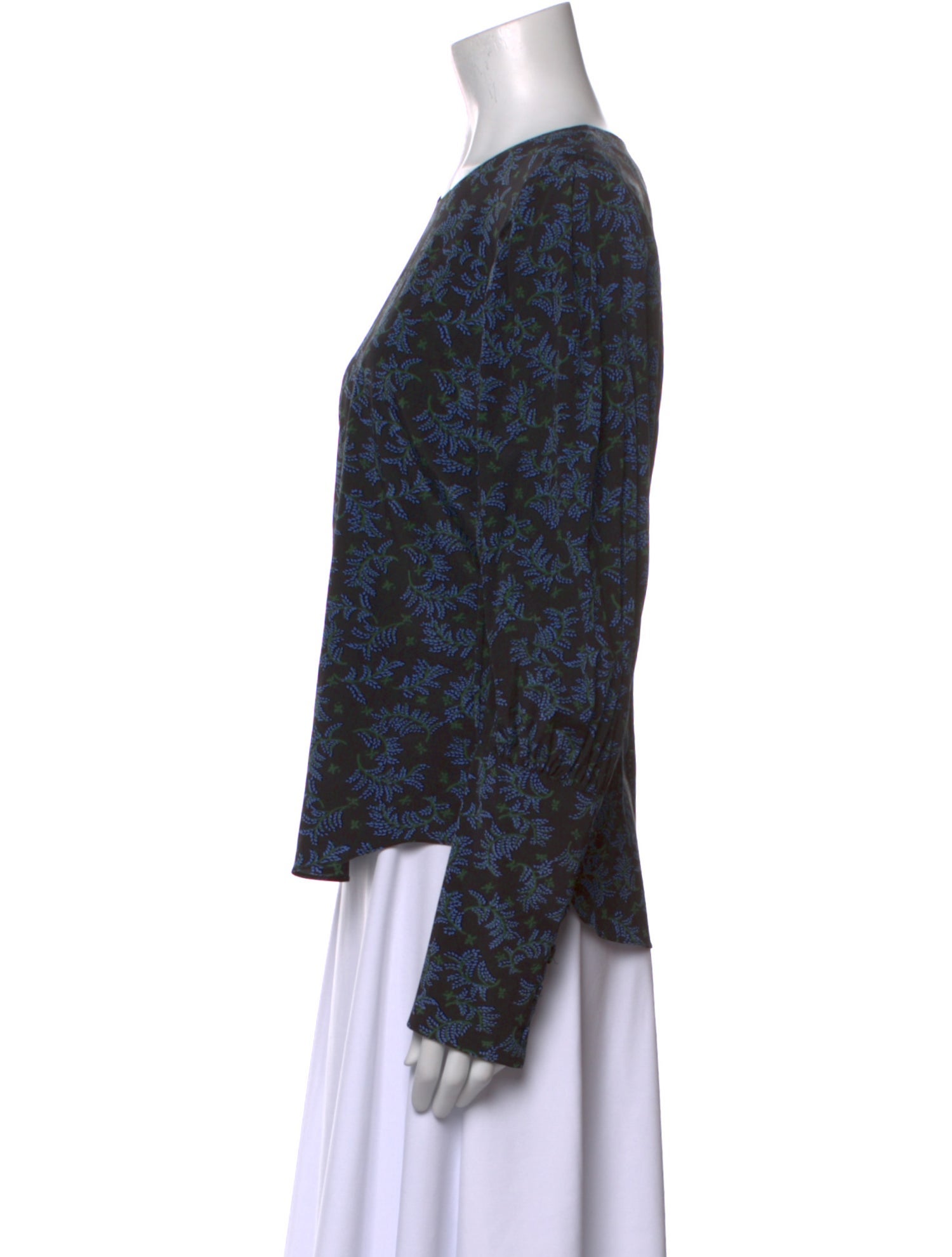 Veronica Beard Silk Floral Print Blouse