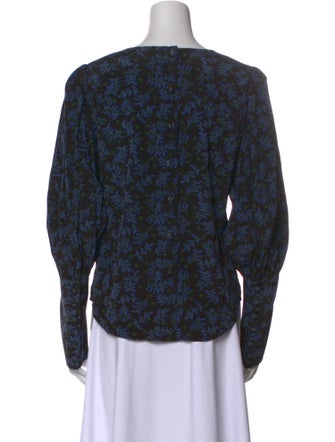 Veronica Beard Silk Floral Print Blouse