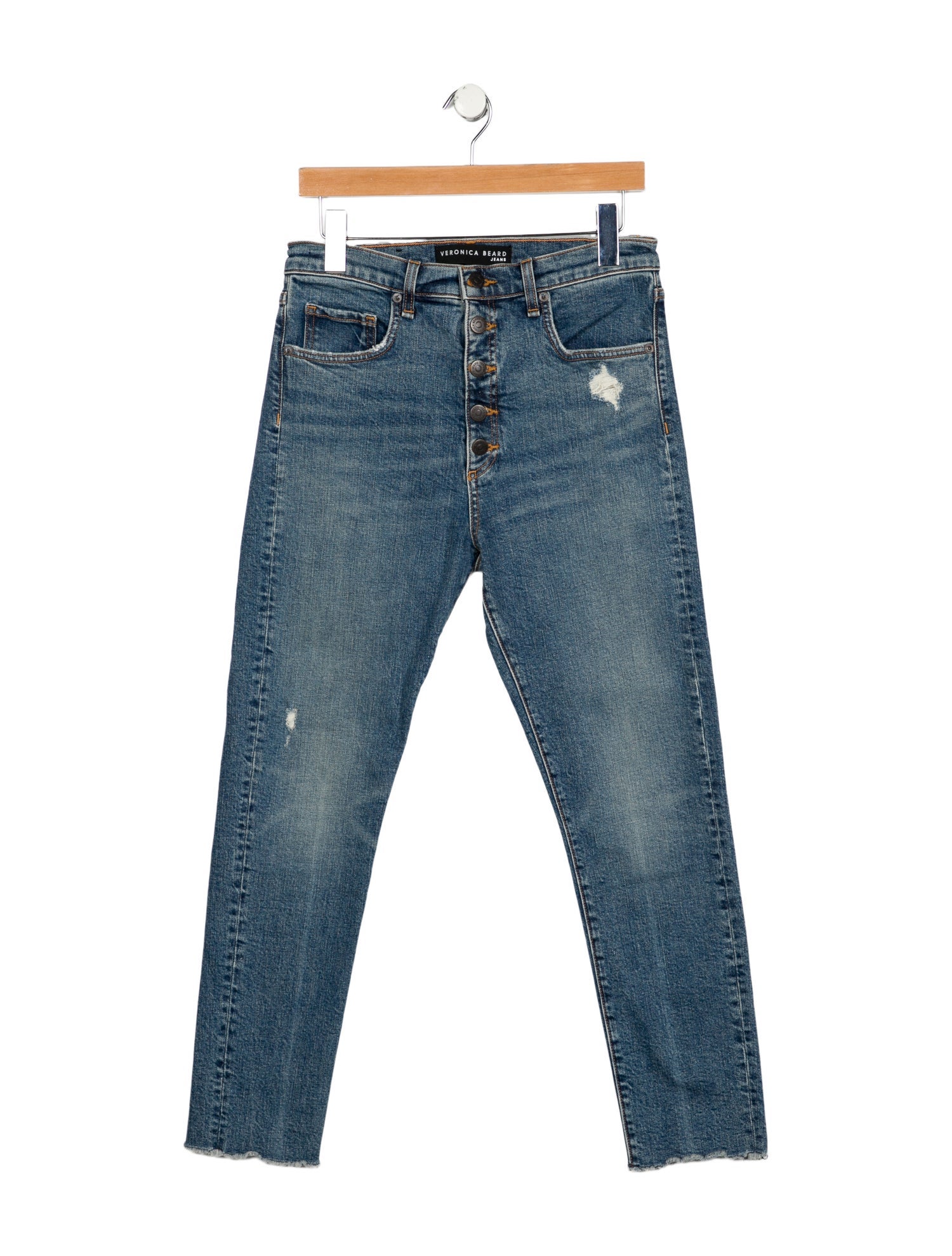 Veronica Beard High-Rise Straight Leg Jeans