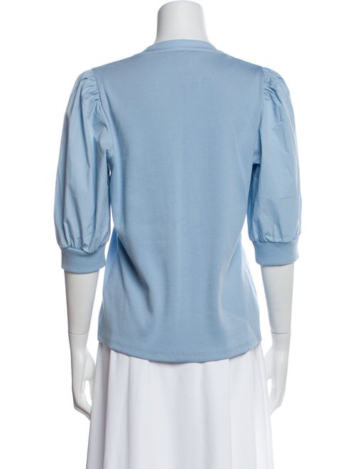 Veronica Beard V-Neck Three-Quarter Sleeve Blouse