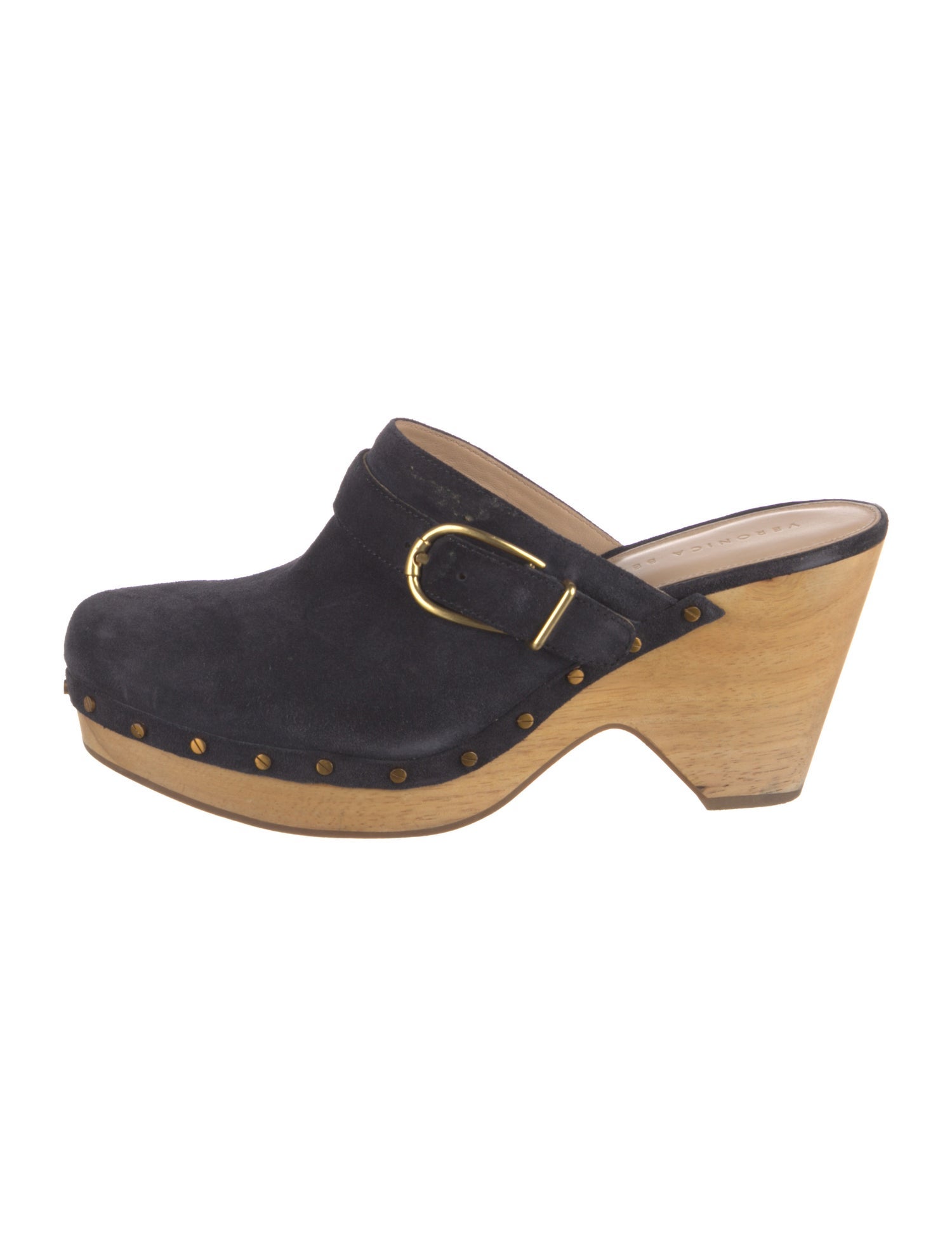 Veronica Beard Suede Studded Accents Mules