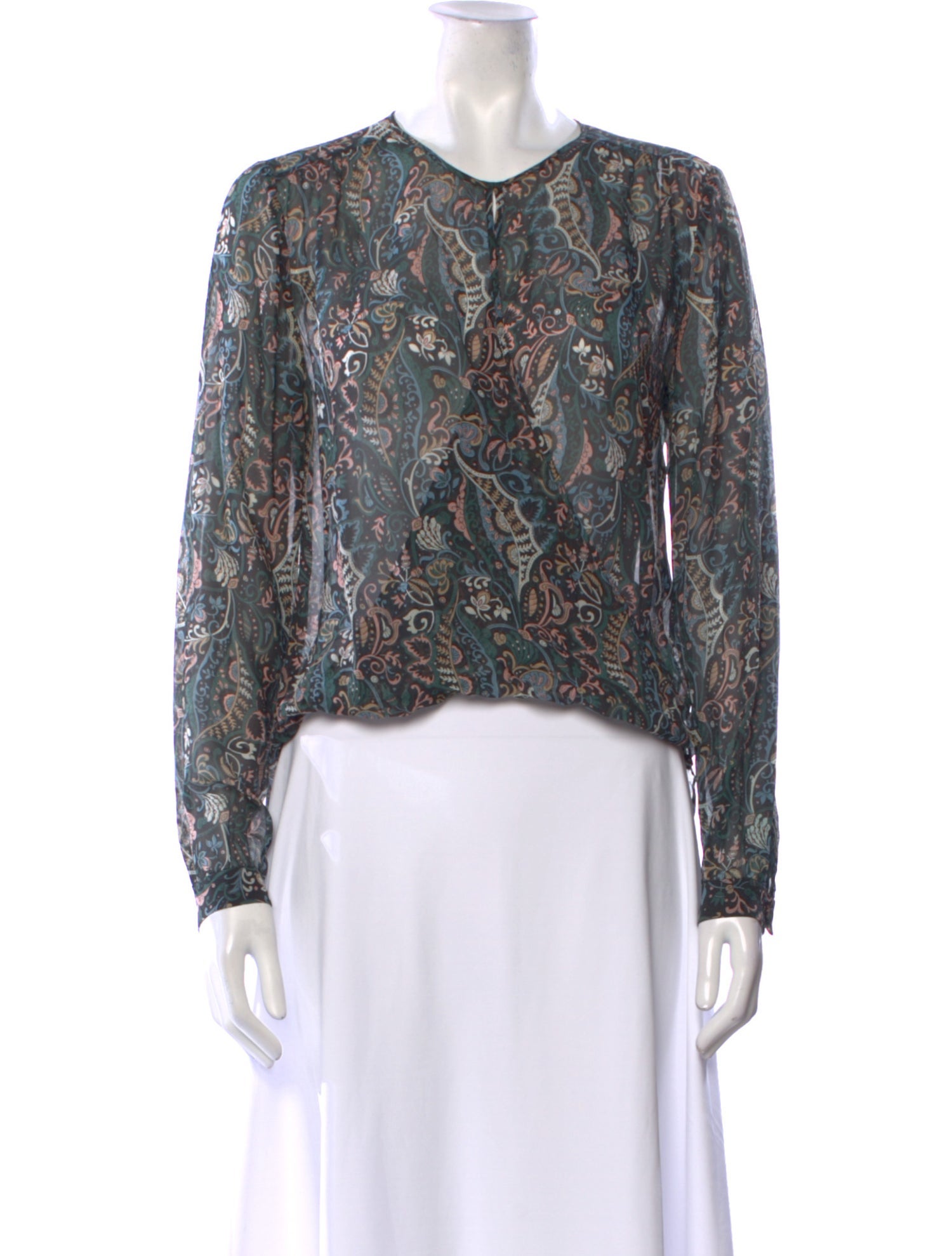 Veronica Beard Silk Paisley Print Blouse