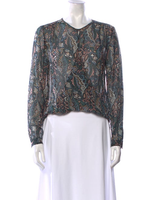 Veronica Beard Silk Paisley Print Blouse
