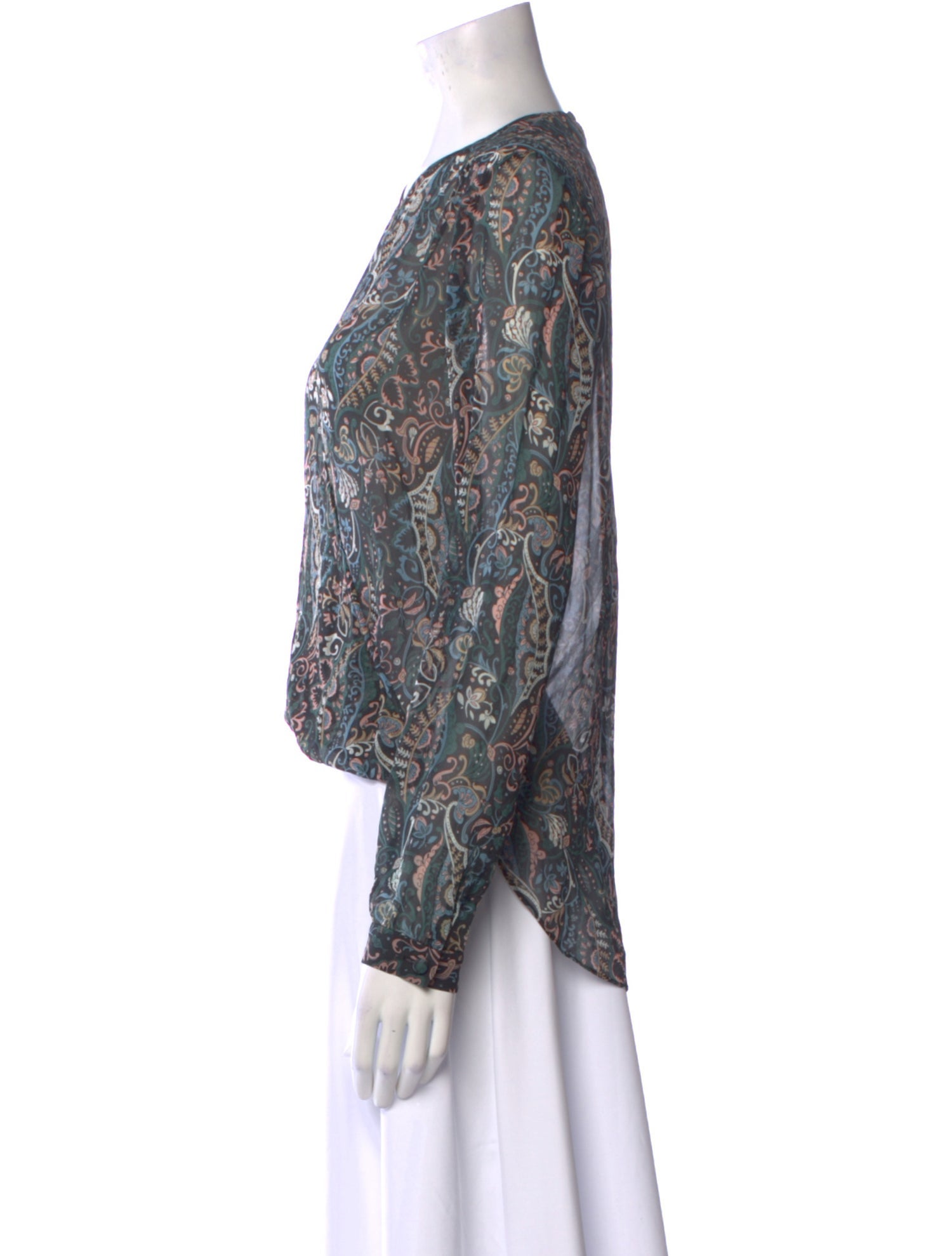 Veronica Beard Silk Paisley Print Blouse