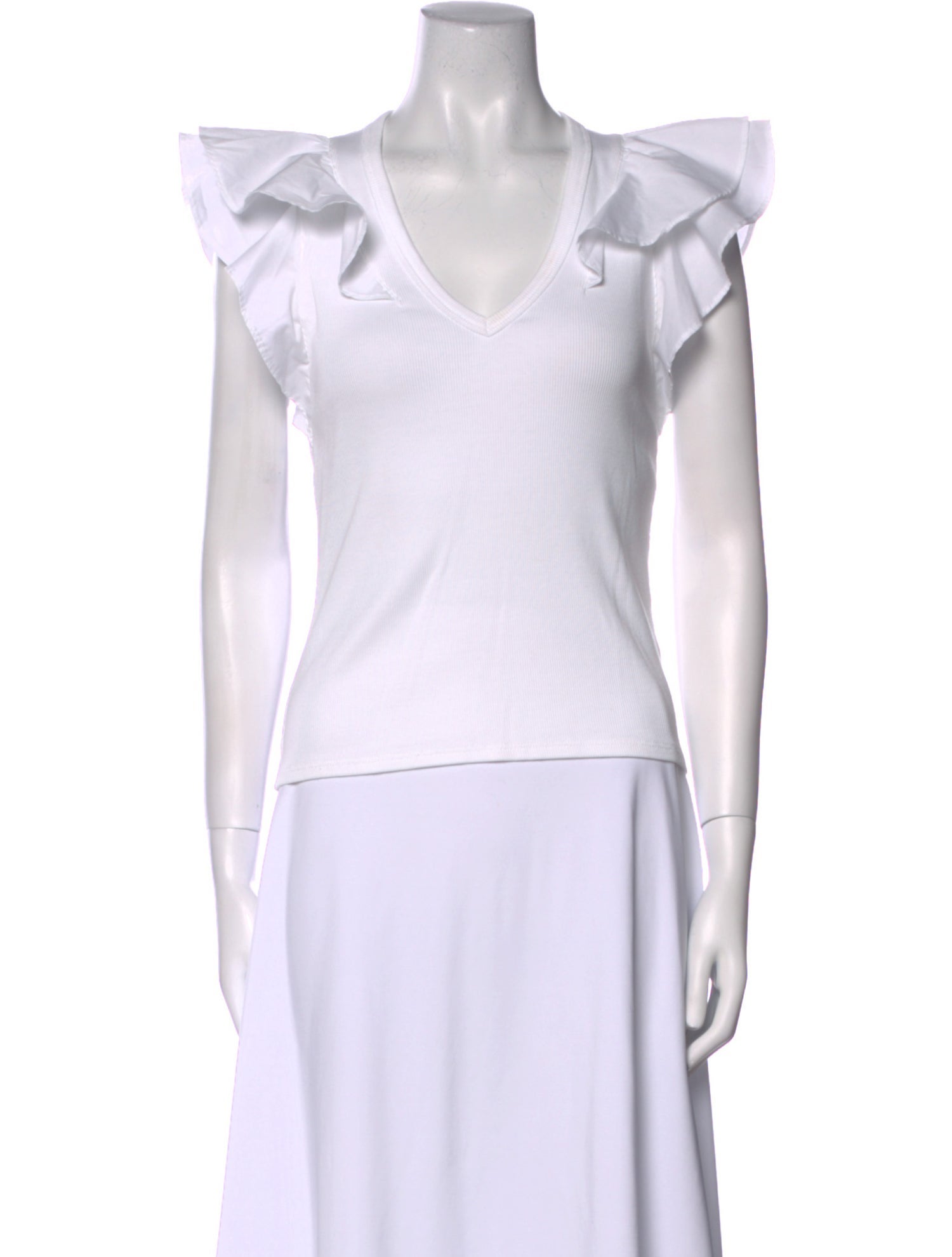 Veronica Beard V-Neck Short Sleeve Top