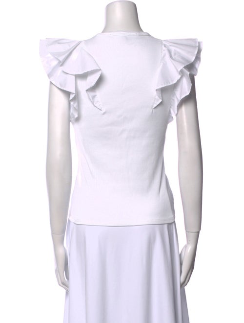 Veronica Beard V-Neck Short Sleeve Top