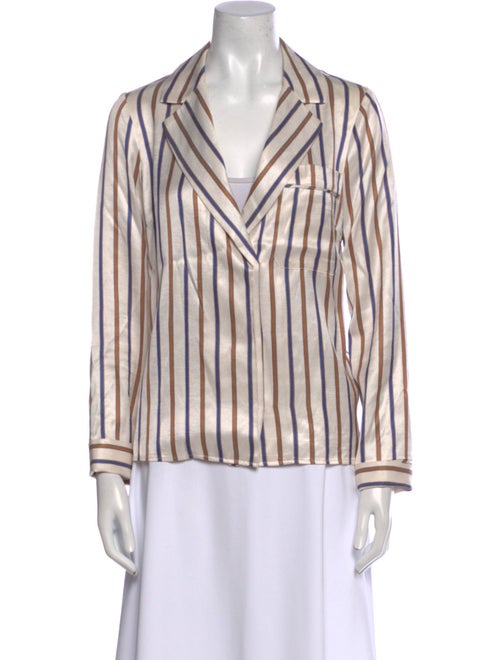 Veronica Beard Striped Long Sleeve Blouse
