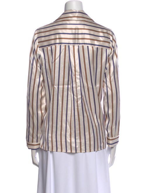 Veronica Beard Striped Long Sleeve Blouse