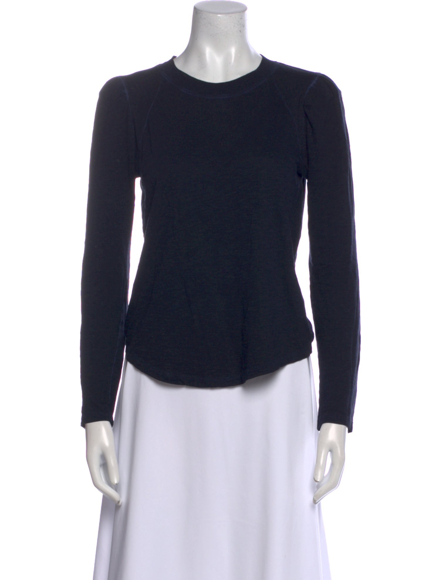 Veronica Beard Crew Neck Long Sleeve Top