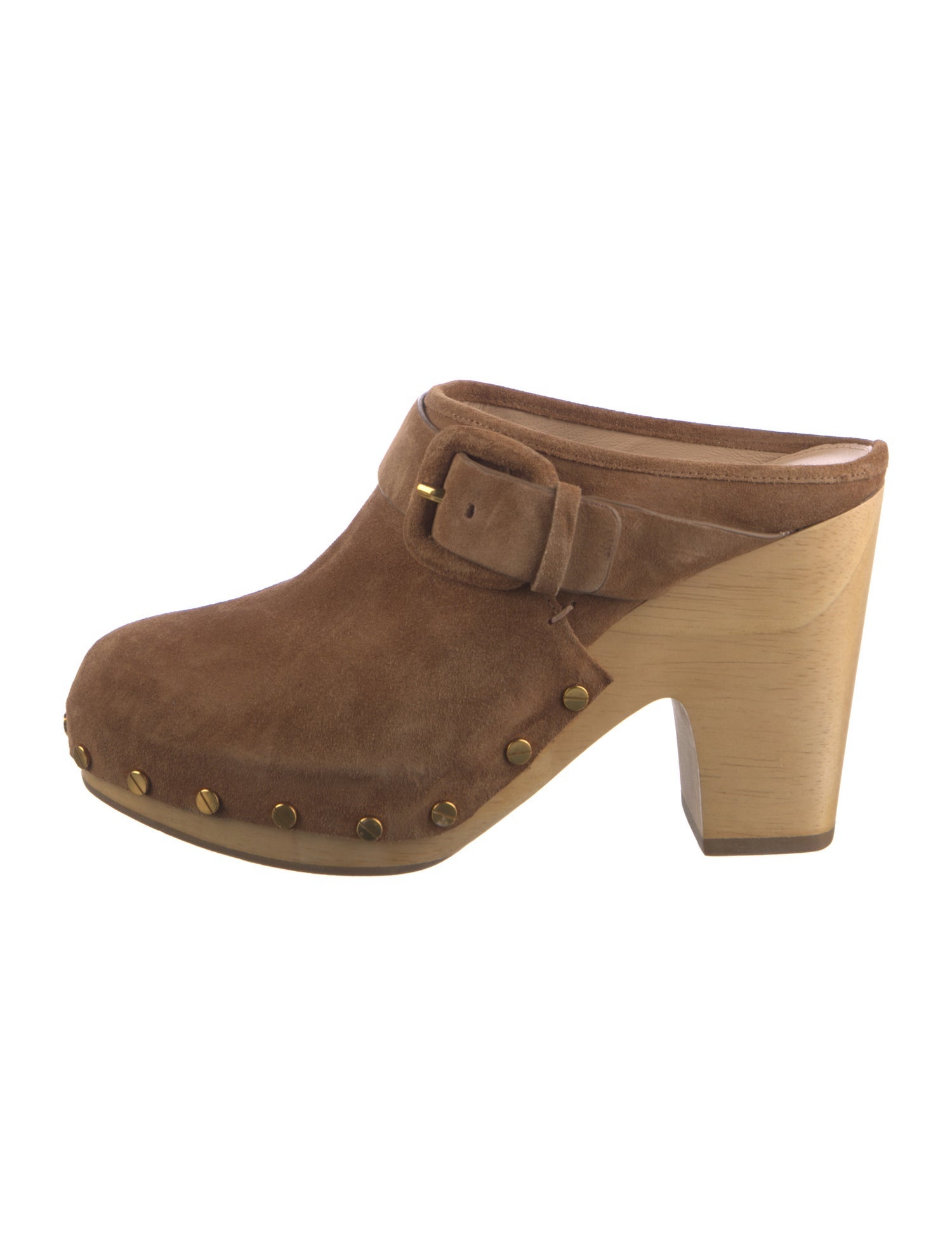 Veronica Beard Suede Studded Accents Mules