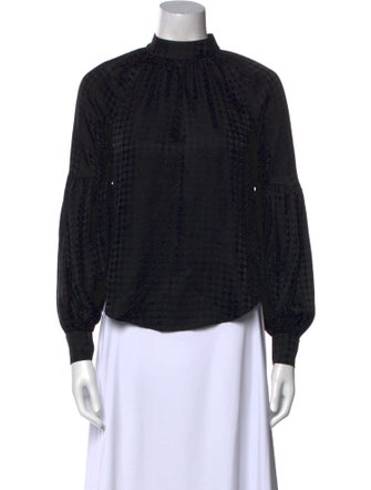 Veronica Beard Silk Mock Neck Blouse