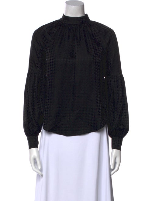 Veronica Beard Silk Mock Neck Blouse