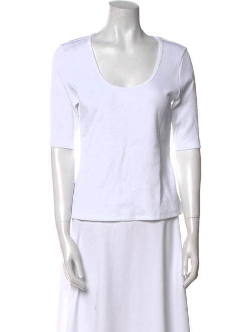 Veronica Beard Scoop Neck Short Sleeve T-Shirt