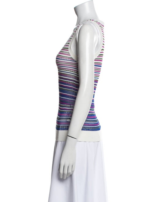 Veronica Beard Striped Scoop Neck Top