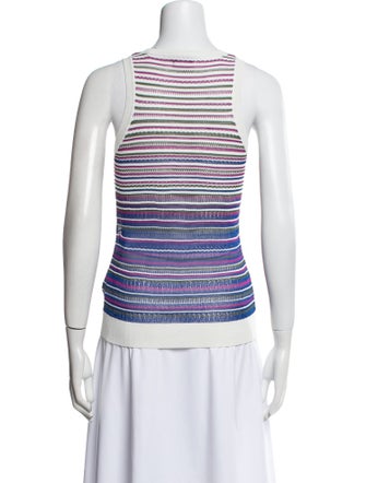 Veronica Beard Striped Scoop Neck Top