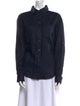 Veronica Beard Linen Long Sleeve Button-Up Top